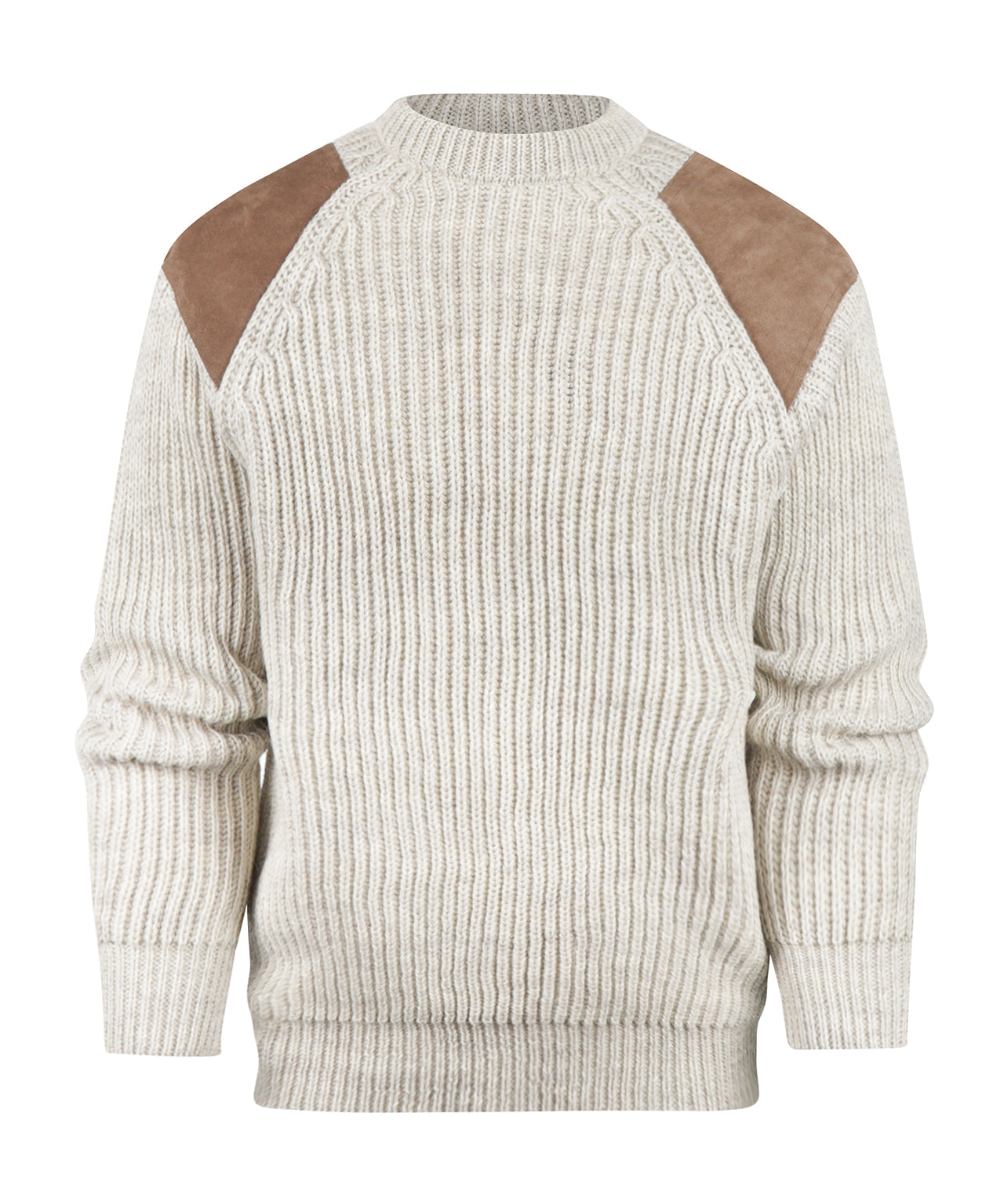 Swaledale Wool Crew Neck Sweater | Brown