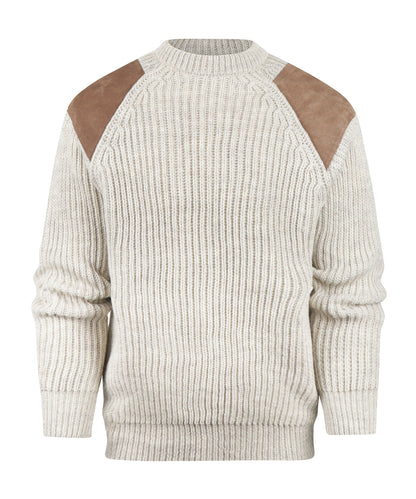 Swaledale Wool Crew Neck Sweater | Brown