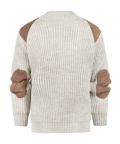 Swaledale Wool Crew Neck Sweater | Brown
