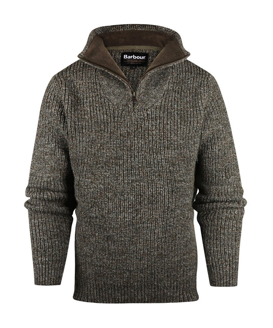 Barbour New Tyne Pullover mit halbem Reißverschluss | Grau