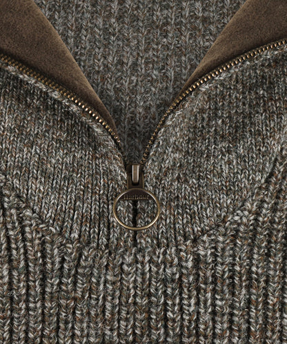 Barbour New Tyne Pullover mit halbem Reißverschluss | Grau