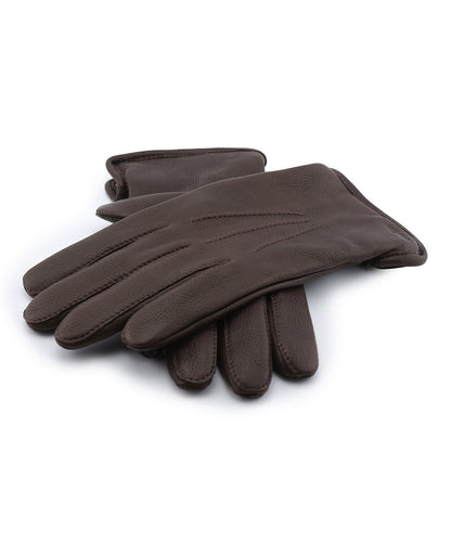 Luxuriöse Hirschlederhandschuhe | Braun
