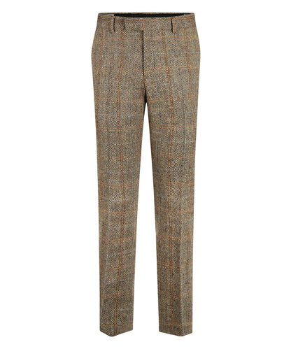 Pantalon Harris Tweed | Lichtbruin melange herringbone
