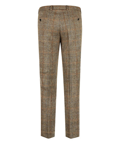 Pantalon Harris Tweed | Lichtbruin melange herringbone