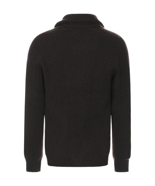 William Lockie Knoop Vest Sjaalkraag | Cocoa