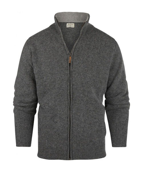 William Lockie Zip Vest Lambswool | Grey