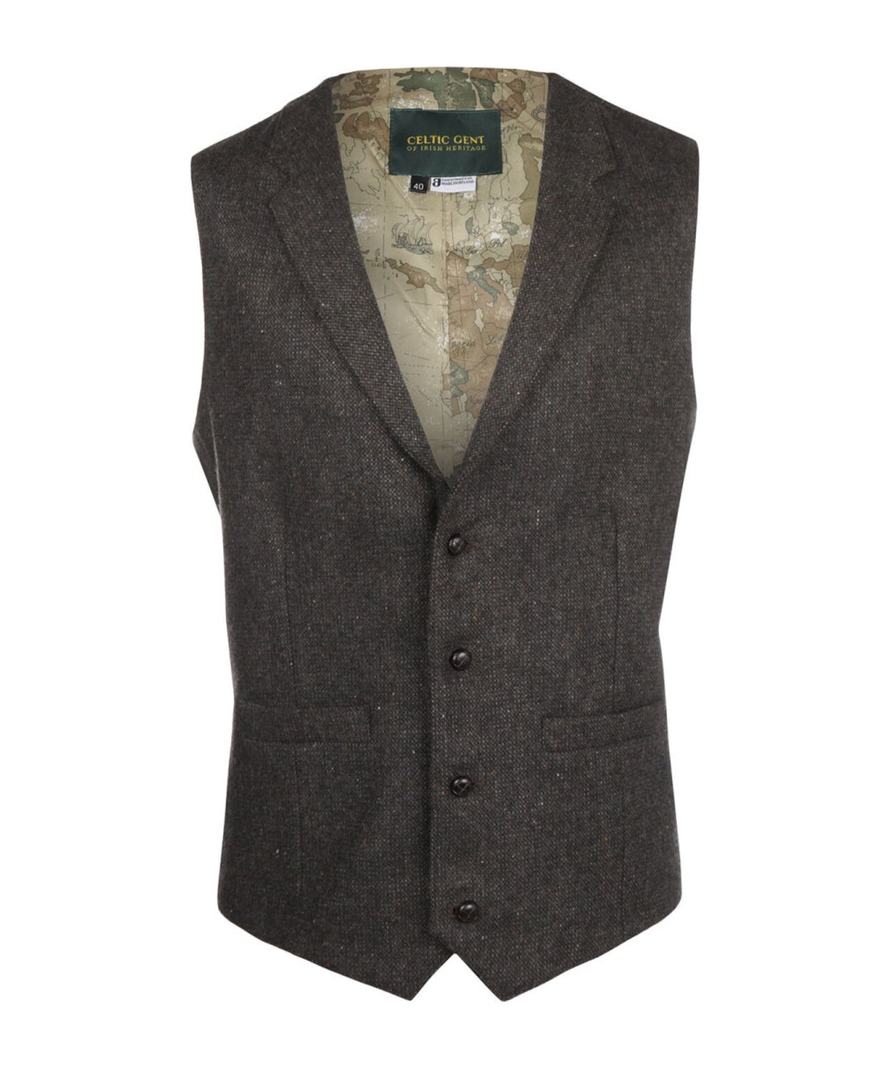 Irische Tweedweste | Braun
