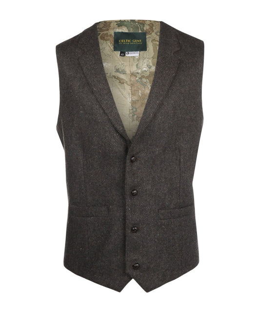 Irische Tweedweste | Braun