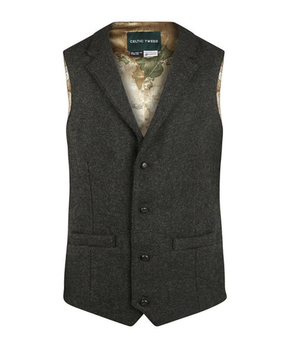 Gilet Celtic Tweed | Donker Groen