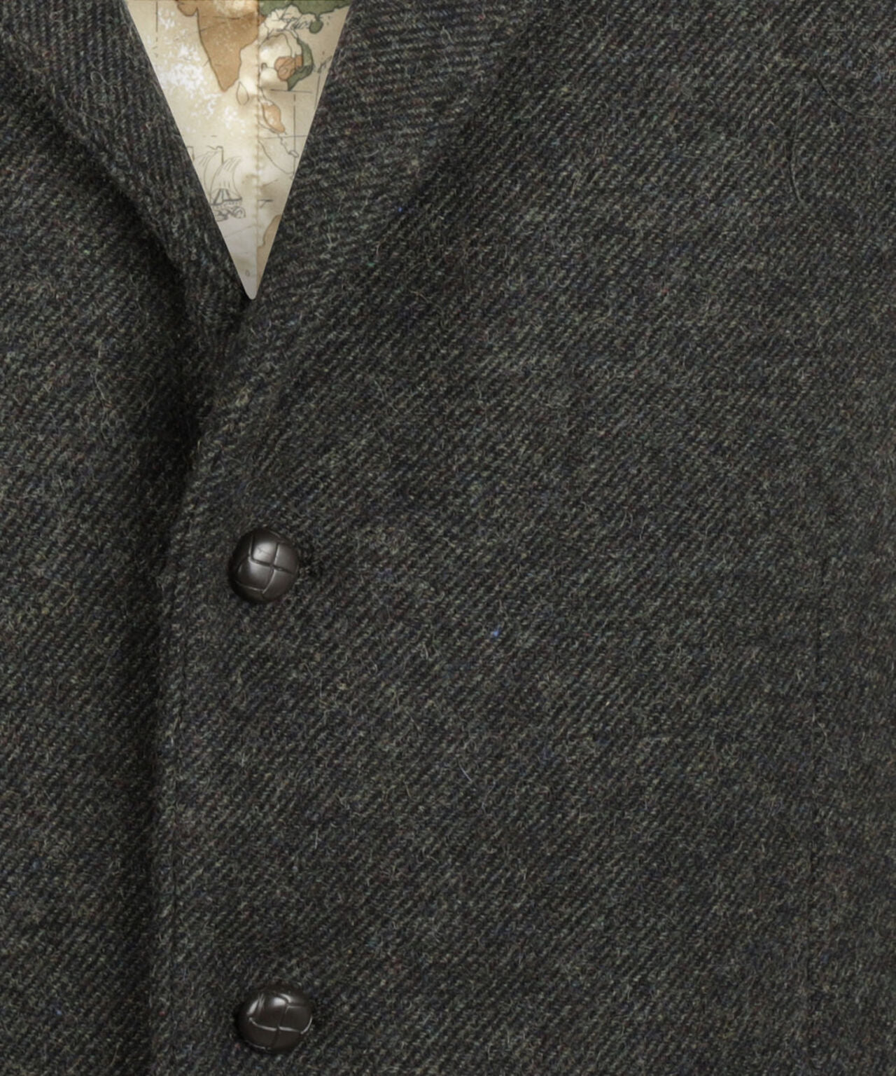 Gilet Celtic Tweed | Donker Groen
