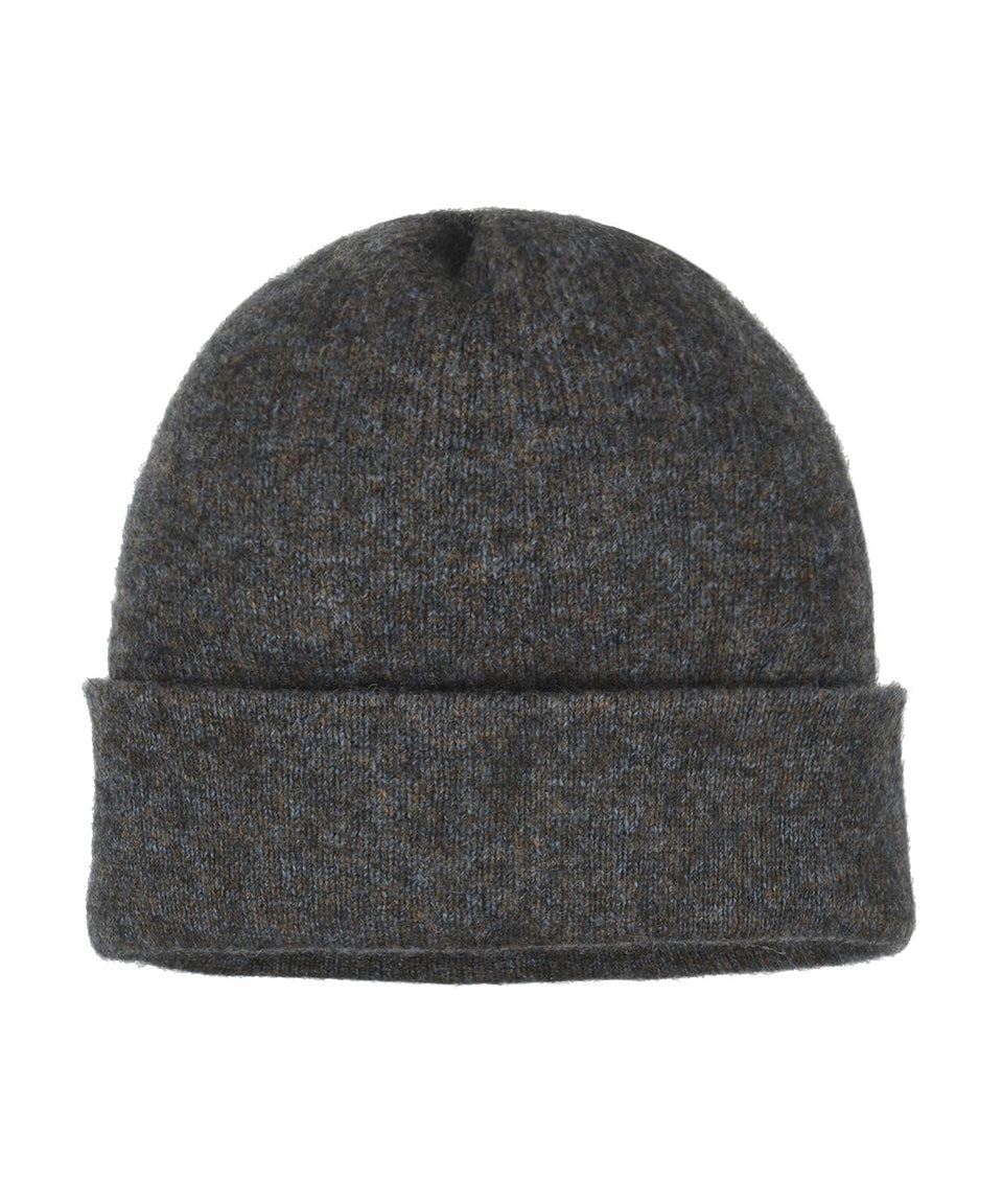 Beanie Possum mix | Bruin/Blauw melange
