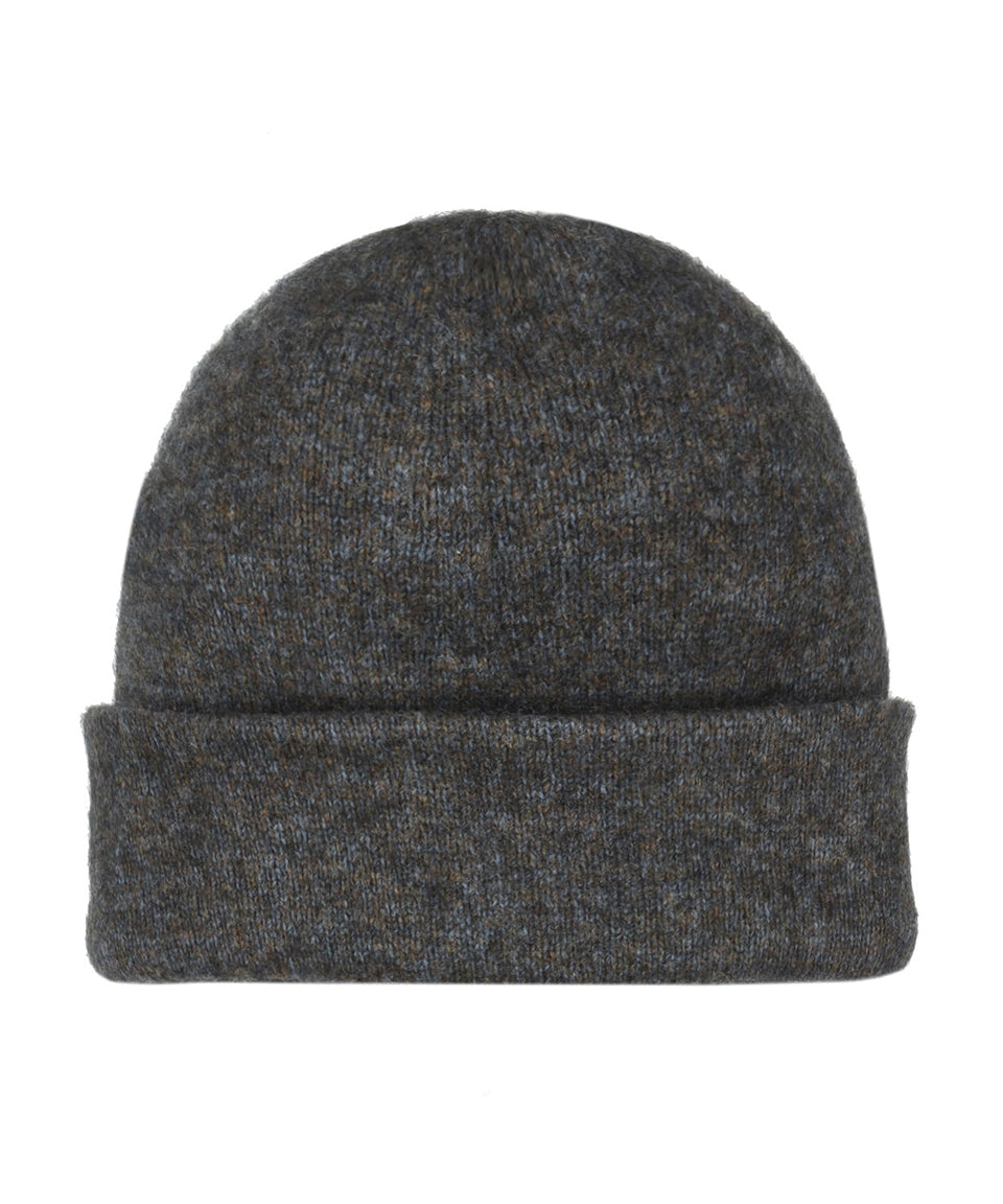 Beanie Possum mix | Bruin/Blauw melange