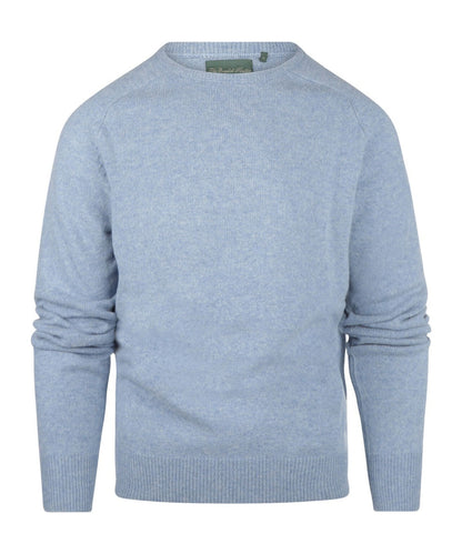 Lamswol Ronde Hals Pullover | Licht Blauw