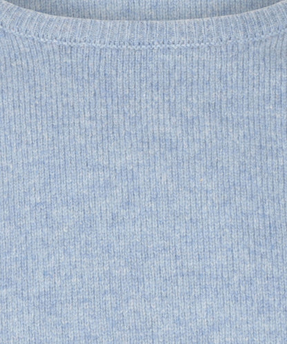 Lamswol Ronde Hals Pullover | Licht Blauw