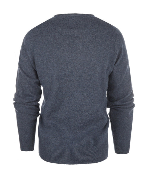 Pullover Lambswool round neck | Denim Blue