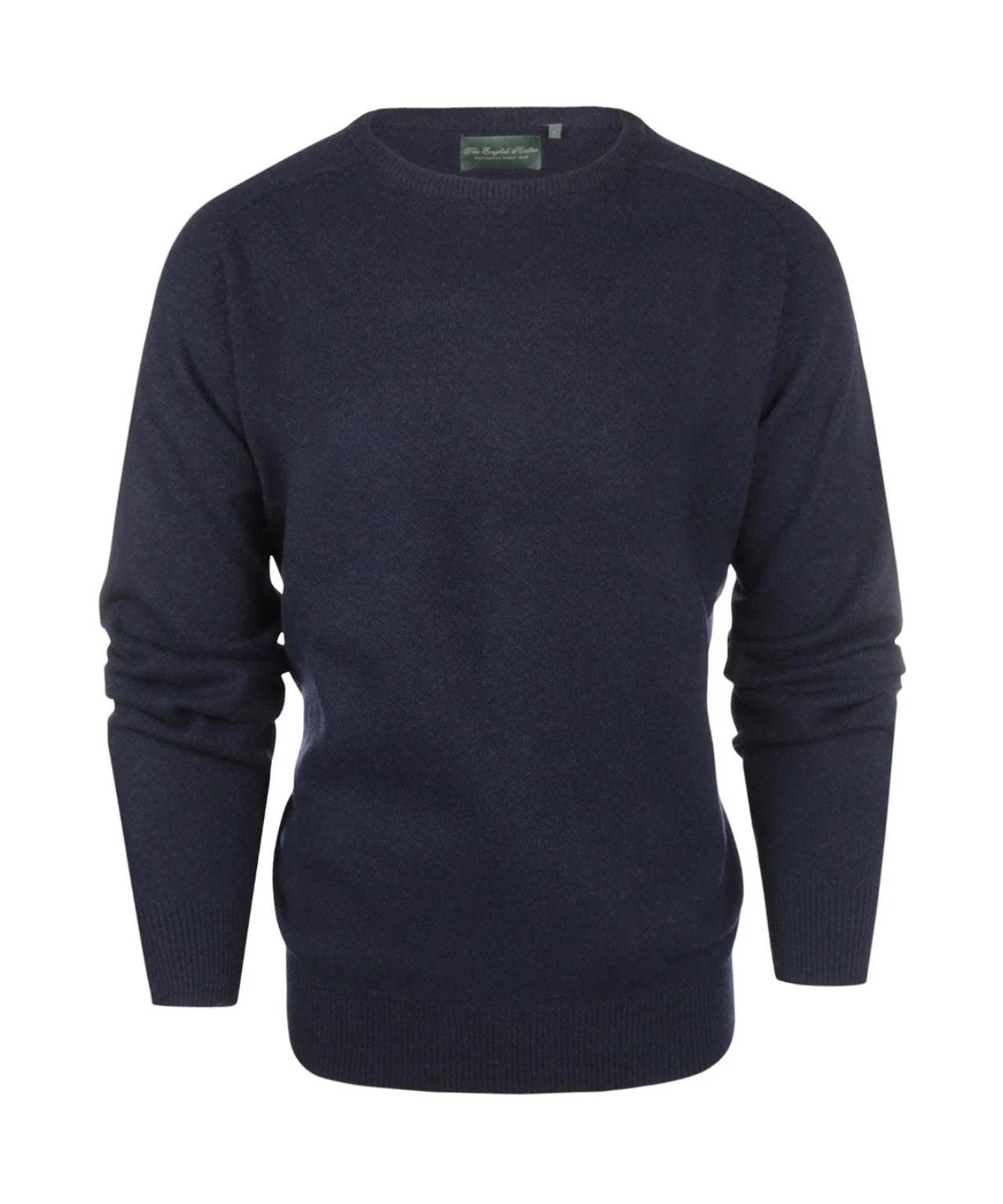 Lamswol Ronde Hals Pullover | Navy