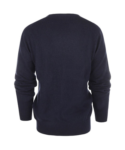 Lamswol Ronde Hals Pullover | Navy