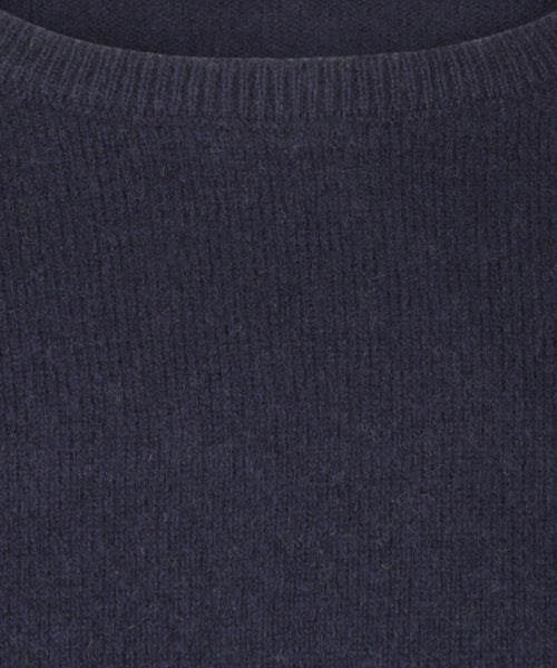 Pullover Lambswool round neck | Navy Blue