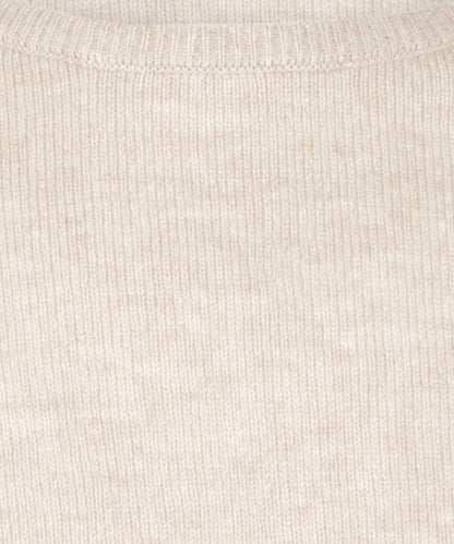 Lamswol Ronde Hals Pullover | Beige