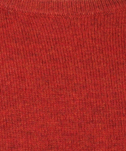 Lamswol Ronde Hals Pullover | Chili Rood