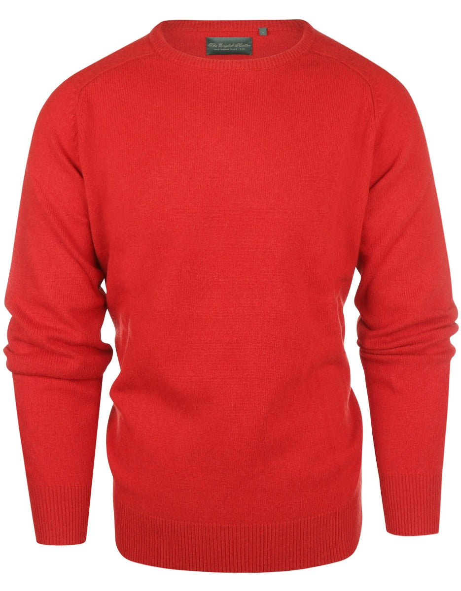 Pullover Lambswool round neck | Red