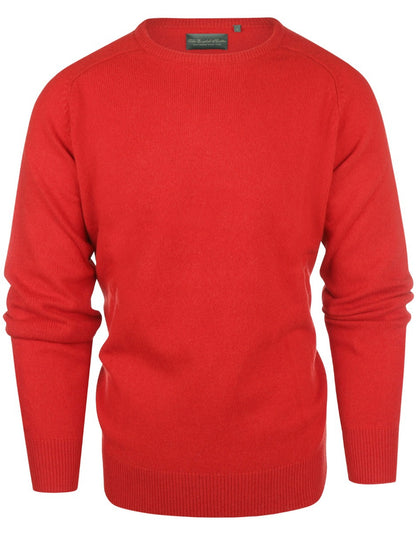 Pullover Lambswool round neck | Red