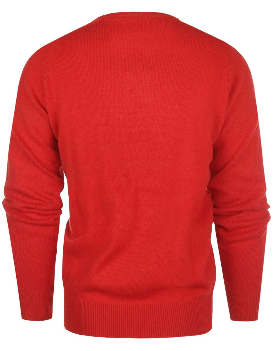 Pullover Lambswool round neck | Red