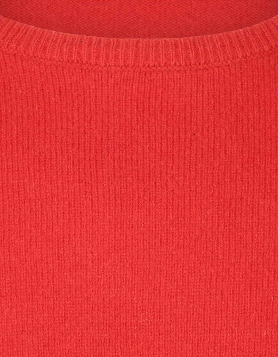 Pullover Lambswool round neck | Red