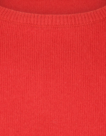 Pullover Lambswool round neck | Red