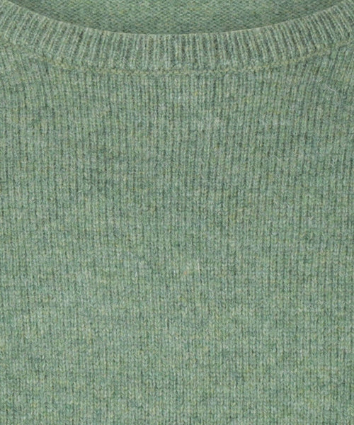 Pullover Lambswool round neck | Green