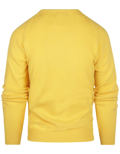 Pullover Lambswool round neck | Yellow