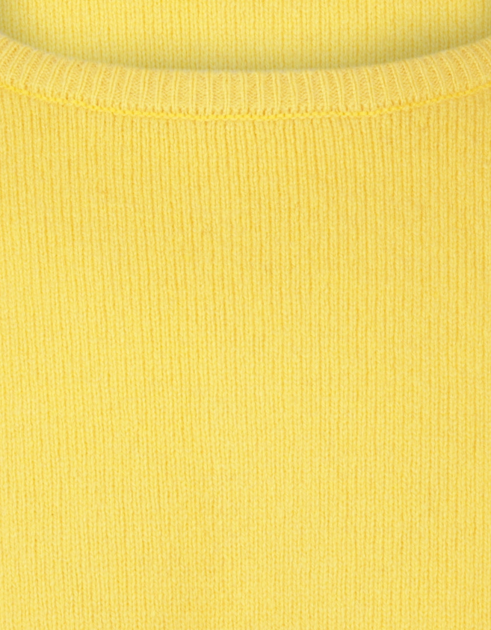 Pullover Lambswool round neck | Yellow