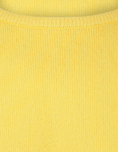 Pullover Lambswool round neck | Yellow