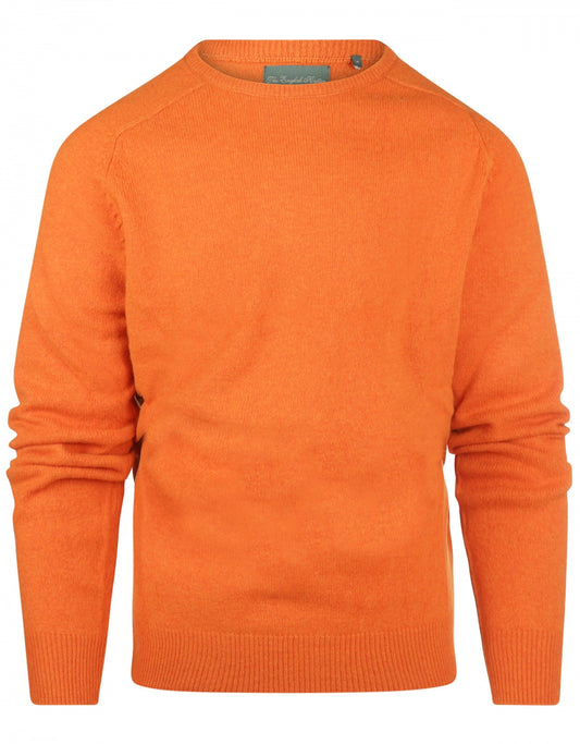 Lamswol Ronde Hals Pullover | Oranje