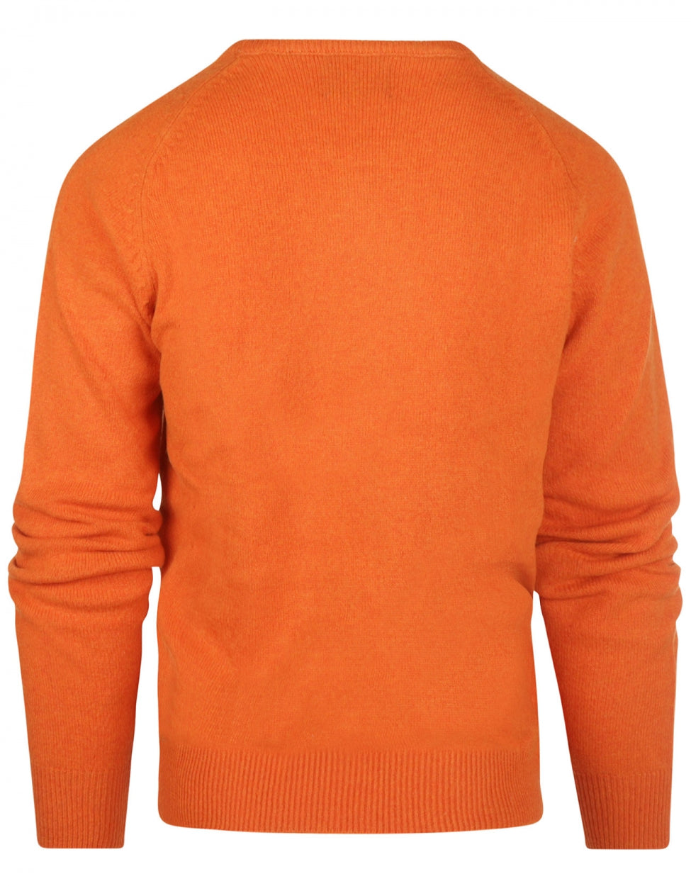 Lammwollpullover mit Rundhalsausschnitt | Orange