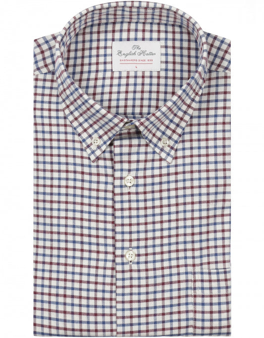 Shirt Button Down | Bordeaux Multi Ruit