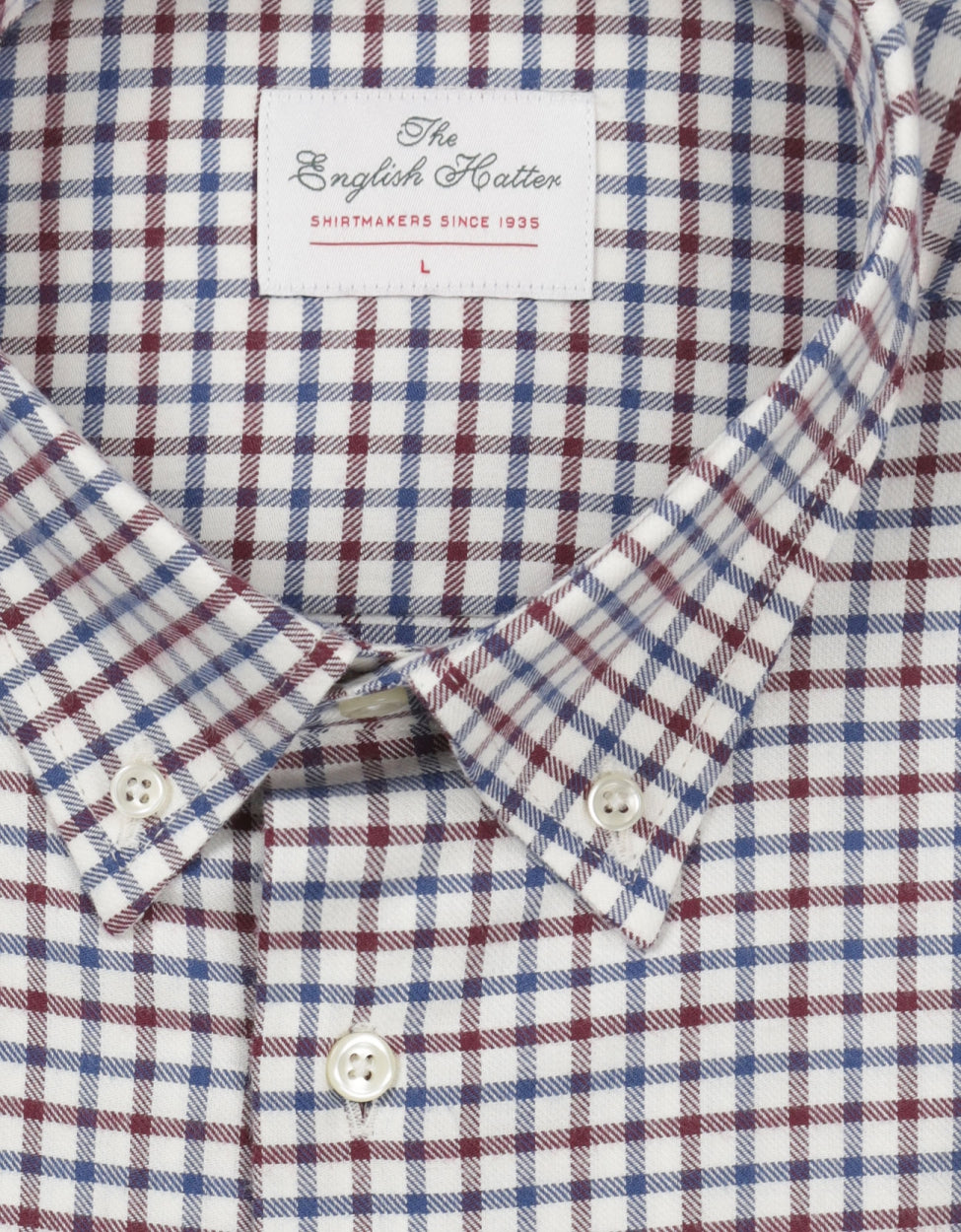 Shirt Button Down | Bordeaux Multi Ruit