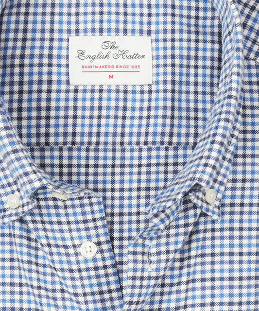 Shirt Button Down | Blauw Navy Ruit