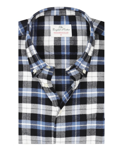 Shirt Button Down | Blauw Multi Ruit Groot