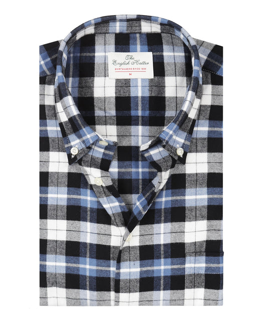 Shirt Button Down | Blauw Multi Ruit Groot