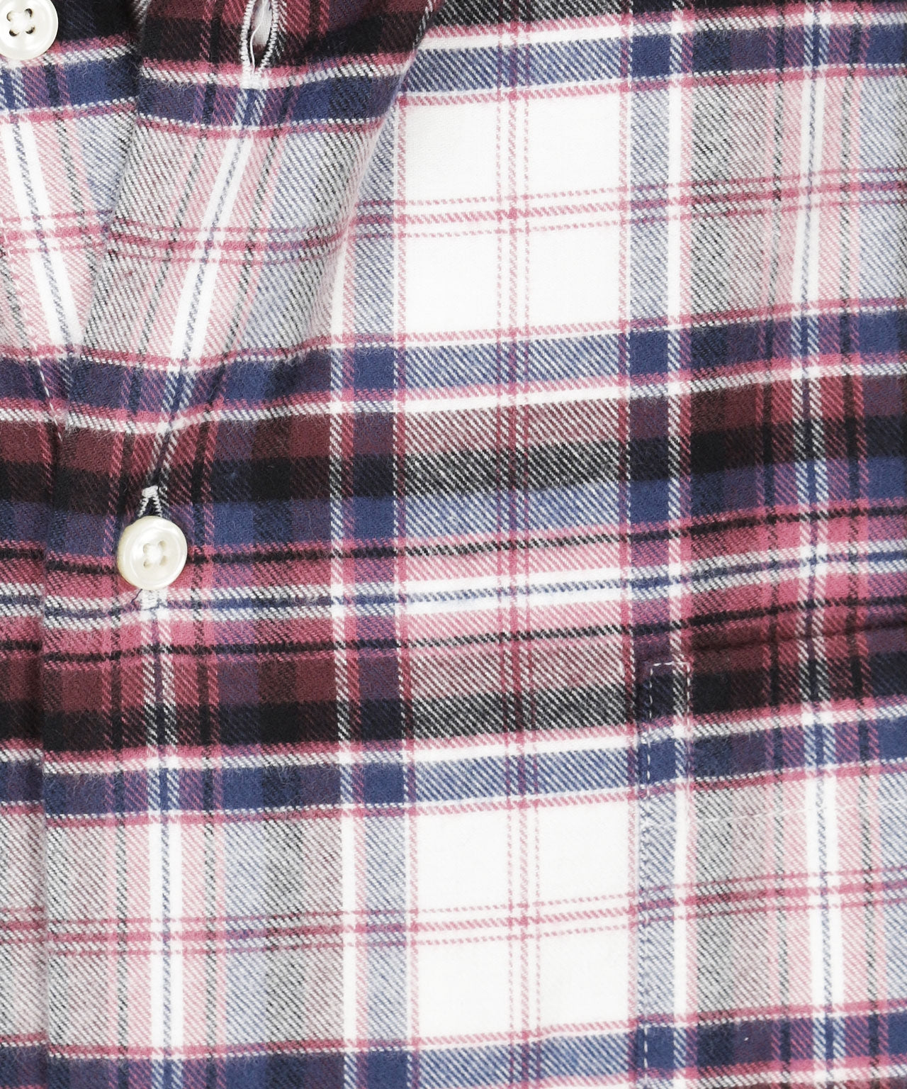 Shirt Button Down | Bordeaux Multi Ruit Groot
