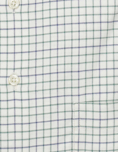 Shirt Button Down | Wit Groen Ruit