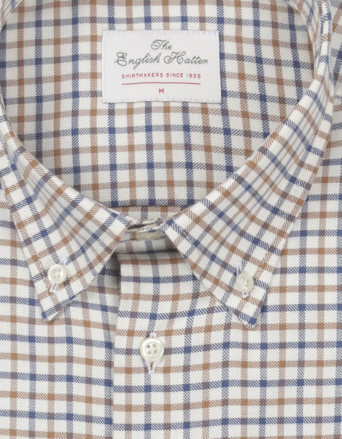 Katoenen Overhemd Button Down Regular Fit | Bruin