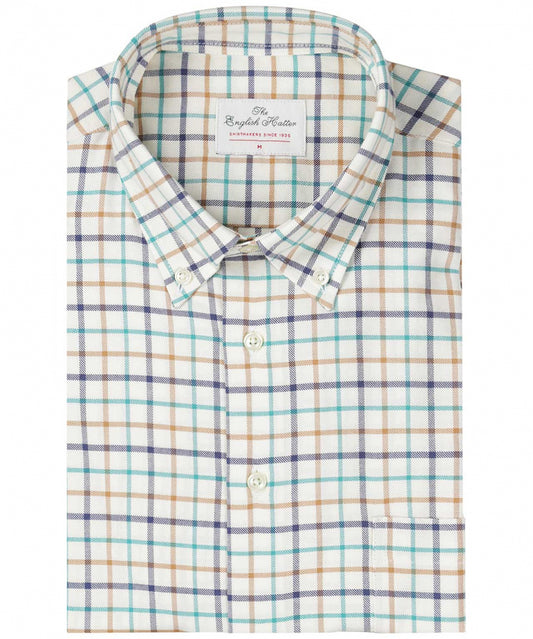 Shirt Button Down | Mint Navy Multi Ruit