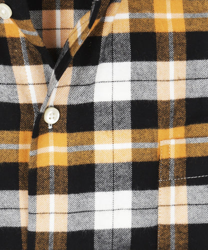 Shirt Button Down | Geel Zwart Multi Ruit