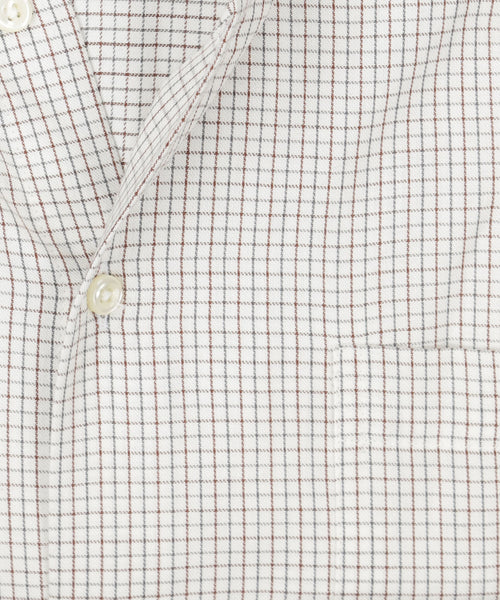 Cotton Shirt Button Down Regular Fit | Brown