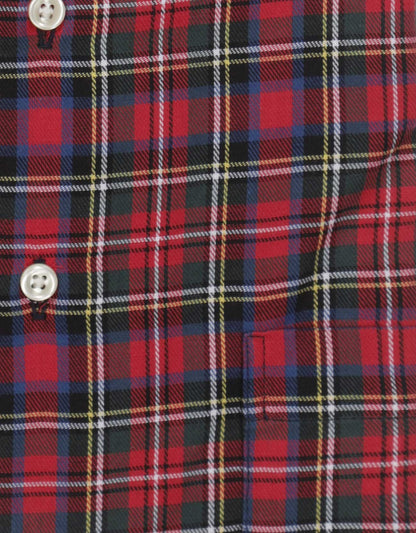Shirt Button Down | Rood Multi Ruit Groot