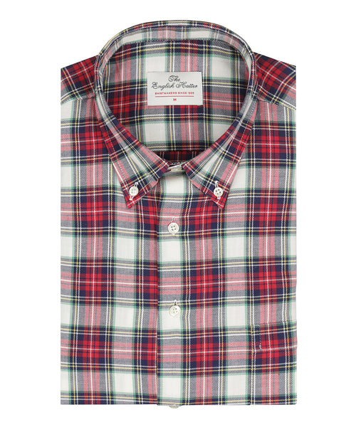 Cotton Shirt Button Down Regular Fit | Red