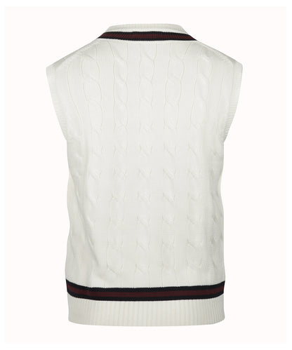 Cricket Slipover | White Burgundy