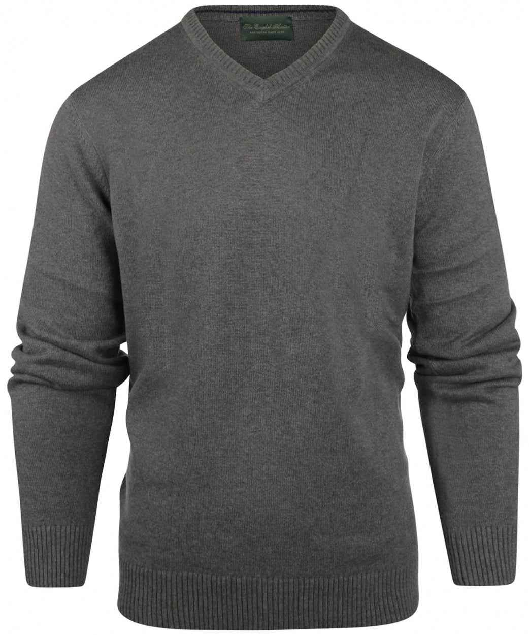 Cotton v-neck sweater | Grey